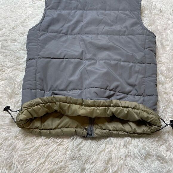 Club Monaco Puffer Vest Grey Snap Button Size Small Womens Pockets - Picture 5 of 8